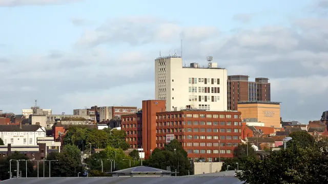 Hanley skyline in Stoke-on-Trent